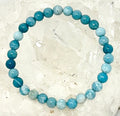 Larimar 6MM Round Bracelet - World Wide Gems Minerals Beads
