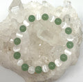 Selenite With Green Aventurine “A” Quality 8mm Round Bracelet