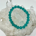 Turquoise Chalcedony 8MM Round Bracelet - World Wide Gems Minerals Beads
