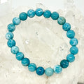 Larimar 8MM Round Bracelet - World Wide Gems Minerals Beads