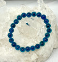 Blue Sugar Agate 8mm Round Bracelet - World Wide Gems Minerals Beads