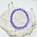 Purple Chalcedony 8MM Round Bracelet - World Wide Gems Minerals Beads