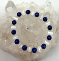 Selenite With Lapis “A” Quality 8mm Round Bracelet