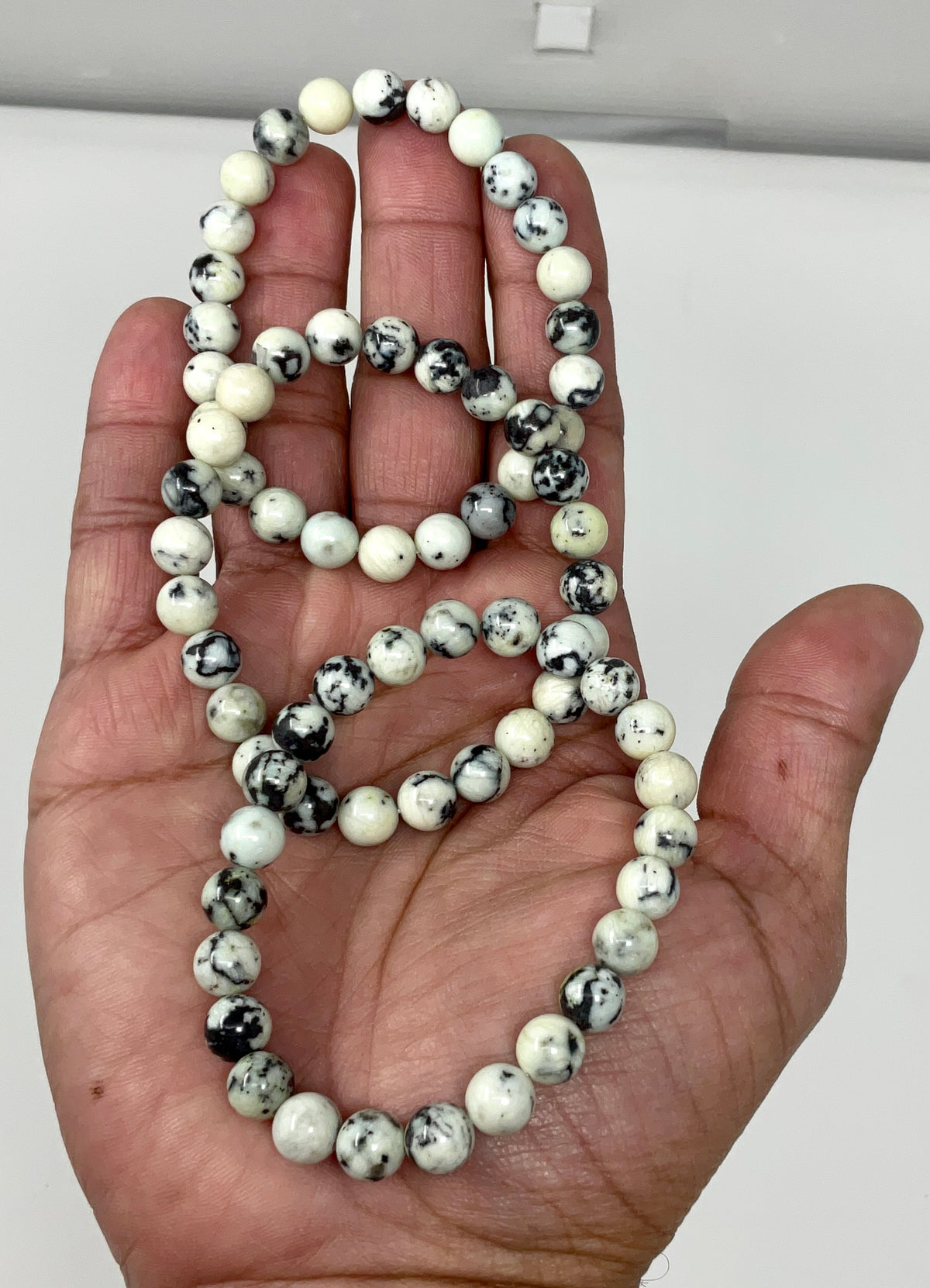 White Turquoise Jasper 8MM 3-Piece Round Bracelets Set - WorldWideMinerals-beads