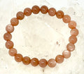 Sunstone 8MM “AA’ 2-Piece Round Bracelet Set - World Wide Gems Minerals Beads