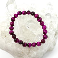 Pink Tiger Eye 8mm Round Bracelet - World Wide Gems Minerals Beads