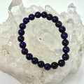 Purple Tiger Eye 8mm Round Bracelet - World Wide Gems Minerals Beads