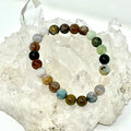 Ocean Jasper 8MM Round Bracelet - World Wide Gems Minerals Beads