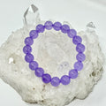 Purple Chalcedony 10MM Round Bracelet - World Wide Gems Minerals Beads