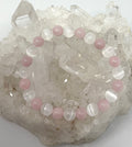 Selenite With Rose Quartz “A” Quality 8mm Round Bracelet