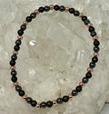 Copper, Hematite & Pyrite 4mm Mixed Round Bracelet Collection