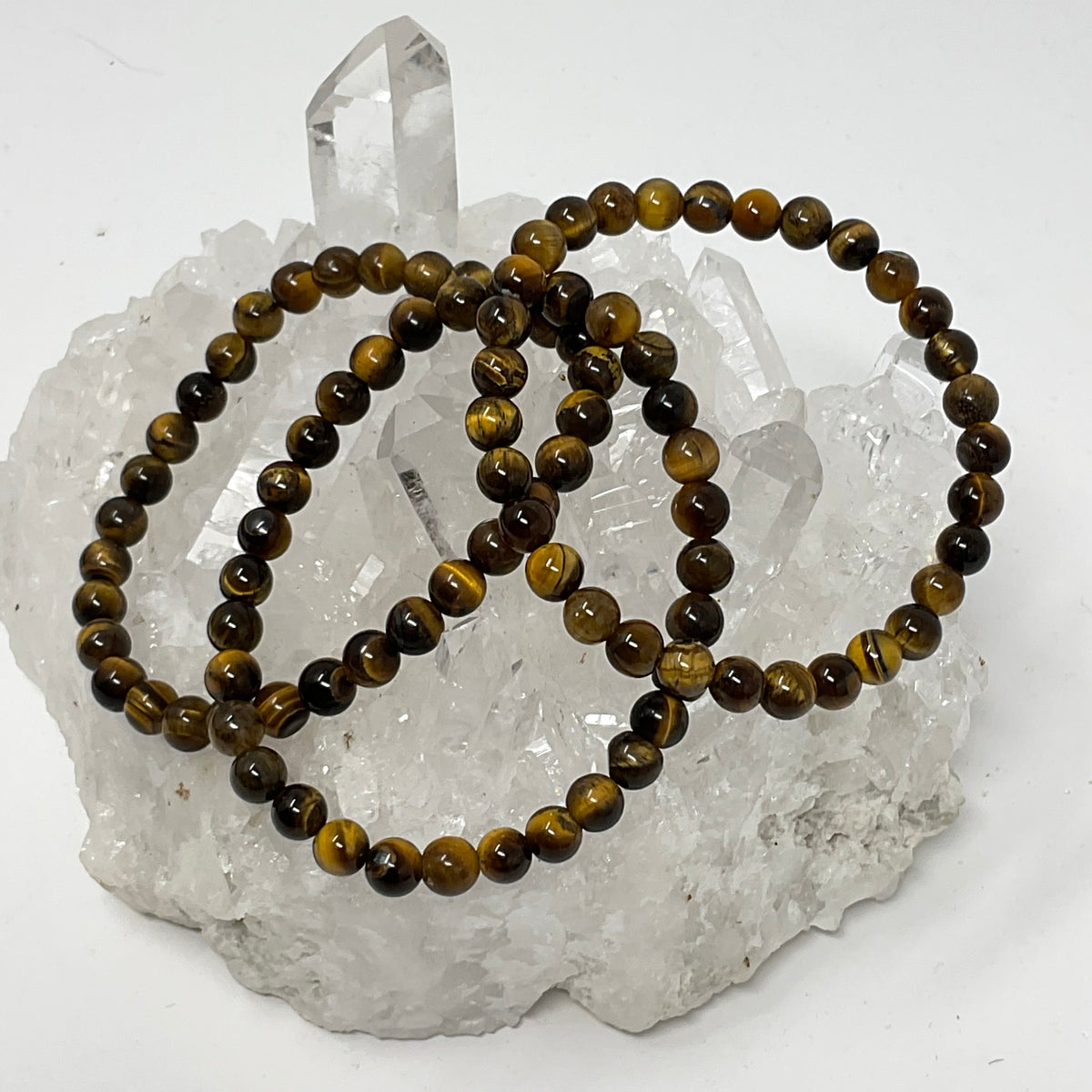 Yellow Tiger Eye 6mm 3-Piece Round Bracelet Set