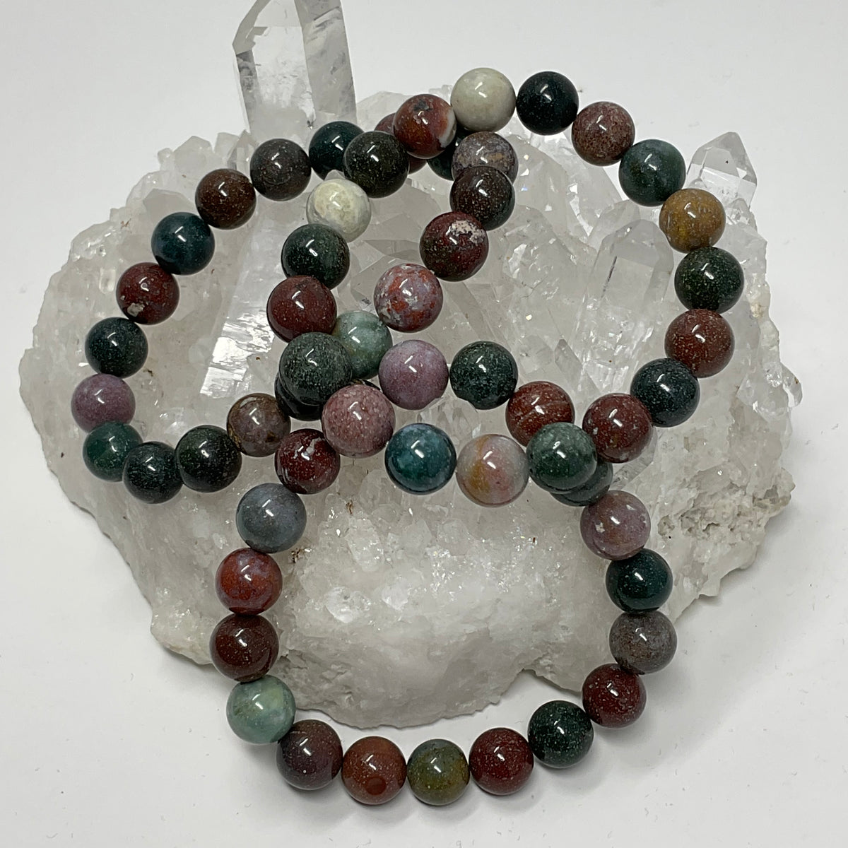 Fancy Jasper 10mm 3-Piece Round Bracelet Set