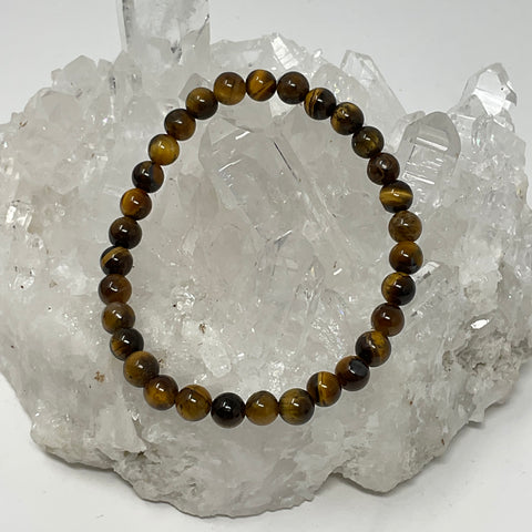 Yellow Tiger Eye 6mm Round Bracelet