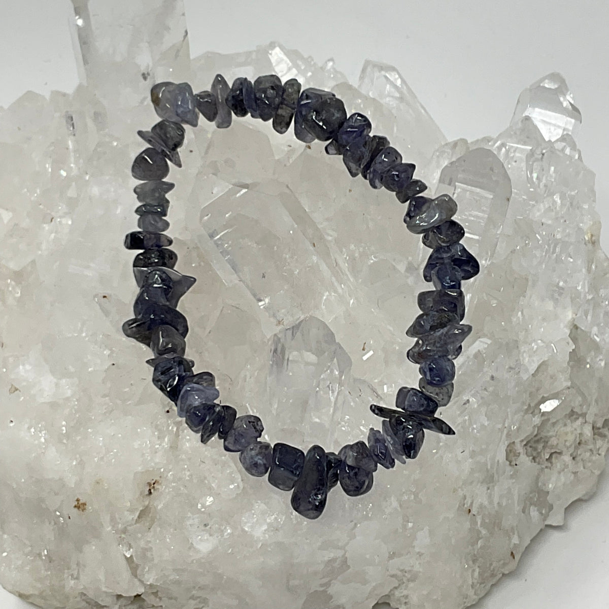 Iolite 3-Piece Chip Bracelet Set