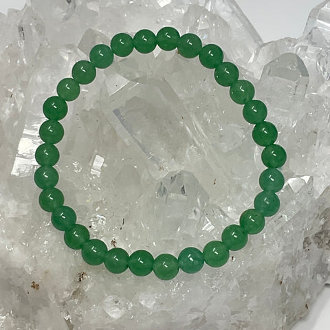 Green Jade 6mm Round Bracelet