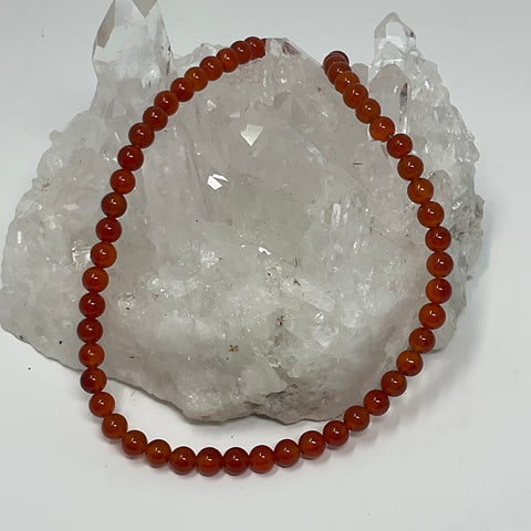 6MM Carnelian 15"-16" Round 3-Piece Bead Strand Set