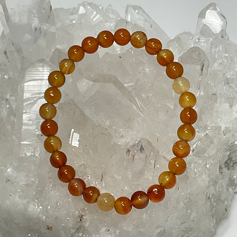 Carnelian Multi-Color 6mm Round Bracelet