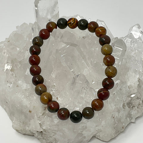 Cherry Creek Jasper 8mm Round Bracelet