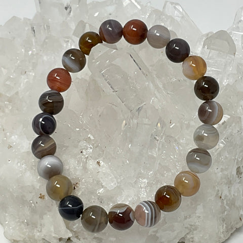 Botswana Agate 8mm Round Bracelet