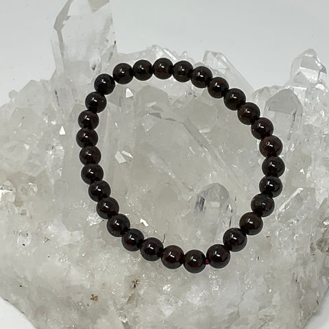 Garnet 7mm Round Bracelet Bracelet