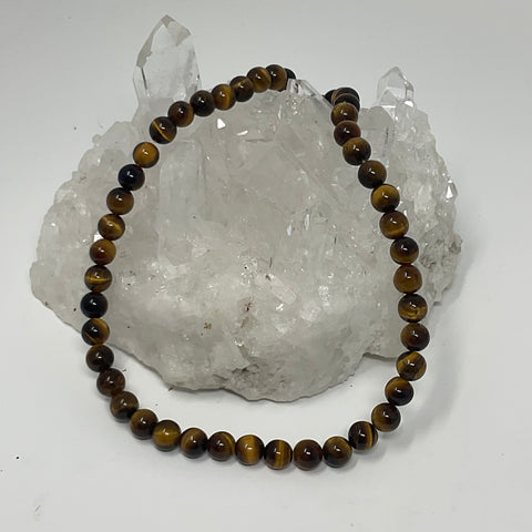 8mm Yellow Tiger Eye 15"-16" Round Bead Strand