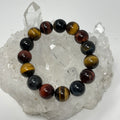 Multi-Color Tiger Eye 14mm 3-Piece Round Bracelet Set - WorldWideMinerals-beads