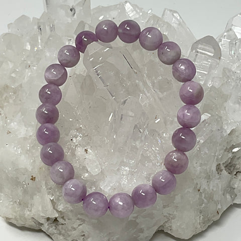 Pink Kunzite 7-8mm Round Bracelet