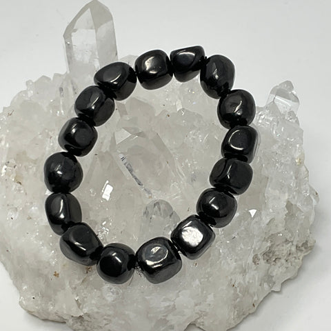 Shungite 10X14mm Nugget Shape Bracelet