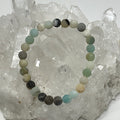 6MM Matte Caribbean Calcite Round Bracelet - WorldWideMinerals-beads