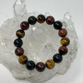 Multi-Color Tiger Eye 12mm 3-Piece Round Bracelet Set - WorldWideMinerals-beads