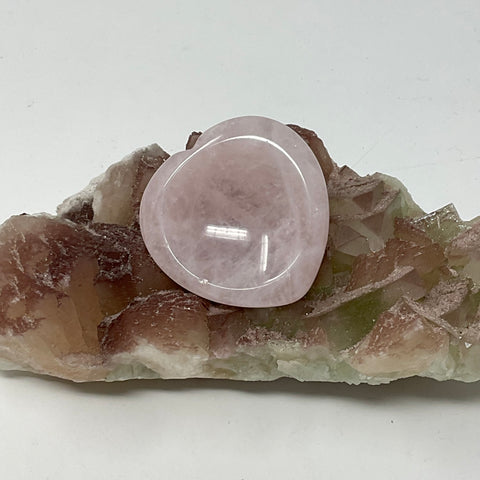 Rose Quartz Heart Shaped Worry & Pocket Stone