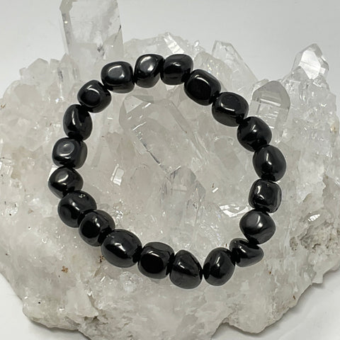 Shungite 8x10mm Nugget Shape Bracelet