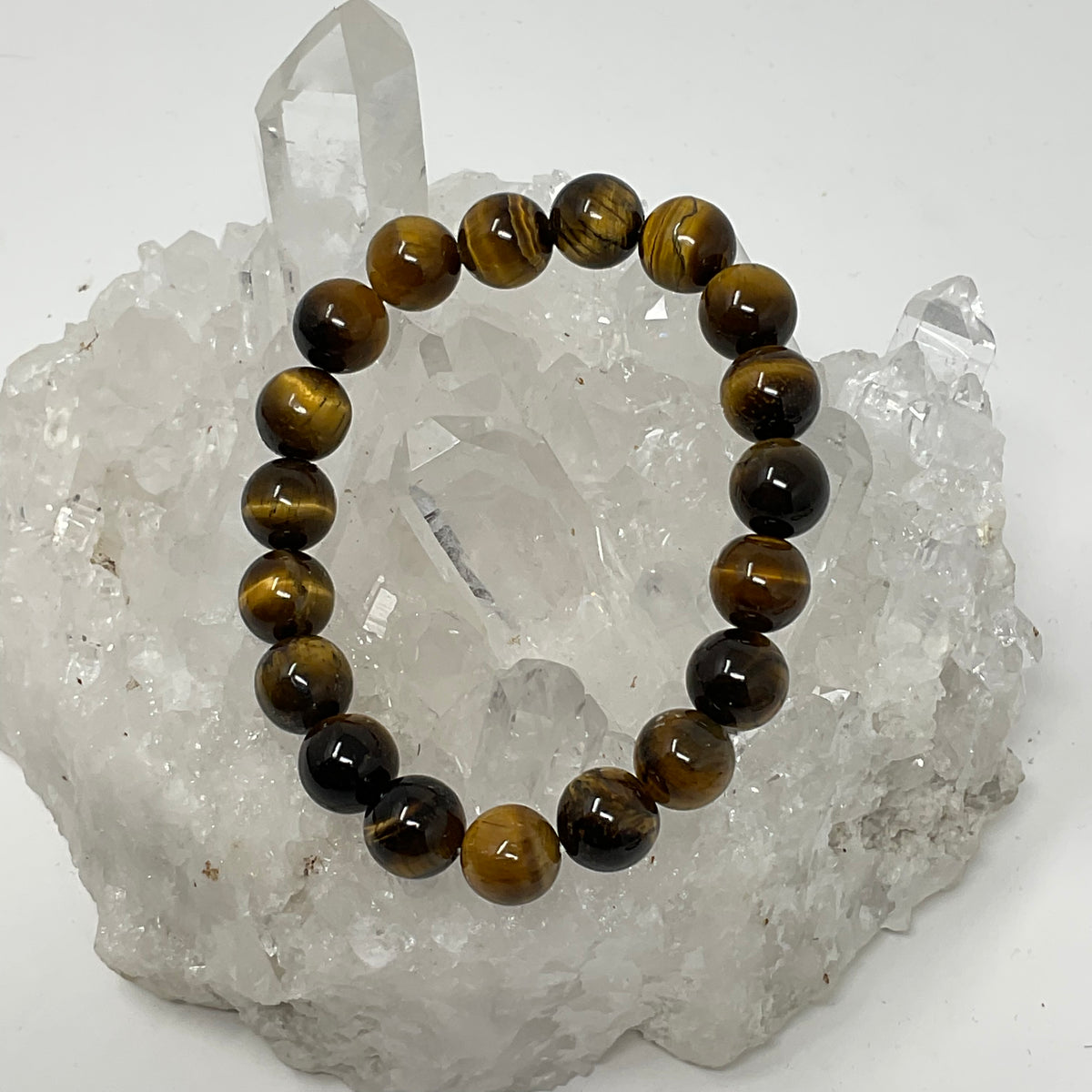 Yellow Tiger Eye 10mm 3-Piece Round Bracelet Set