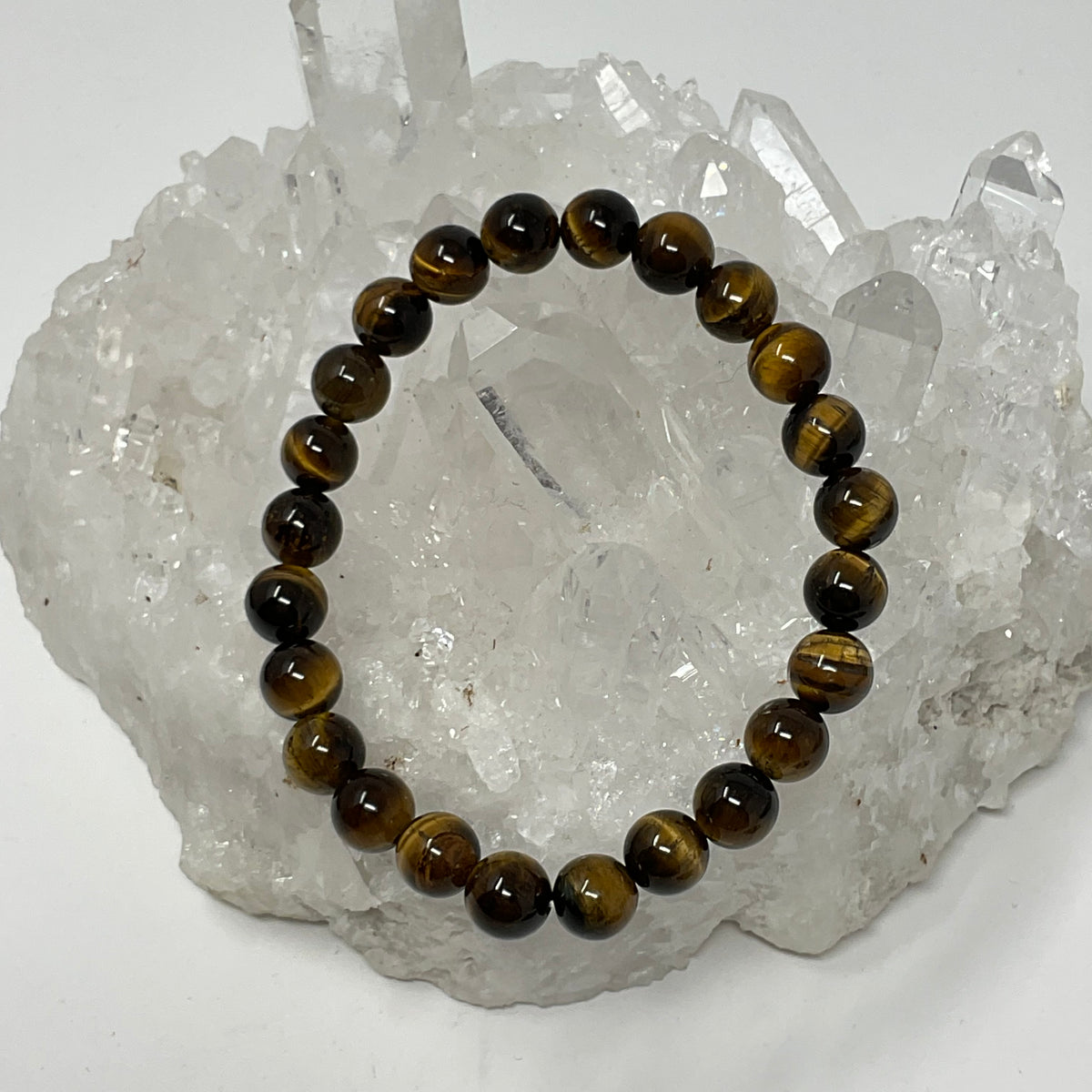 The Triple Protection Set: 8MM Yellow Tiger’s Eye, Hematite & Black Tourmaline 3-Piece Round Bracelet Set