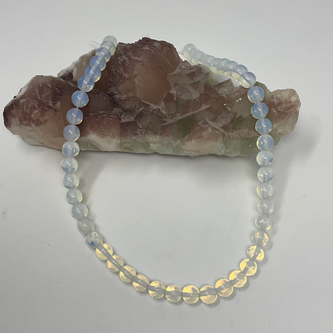 8MM Opalite 15"-16" Round Bead Strand