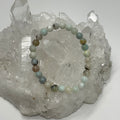 6MM Polished Caribbean Calcite Round Bracelet - WorldWideMinerals-beads