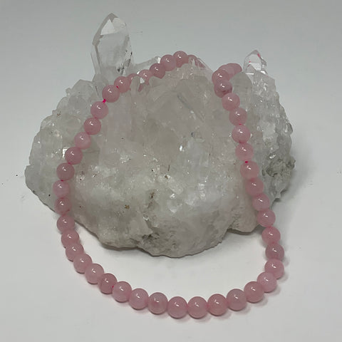 8MM Rose Quartz 15"-16" Round Bead Strand