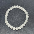 Selenite 6mm Round Bracelet - WorldWideMinerals-beads