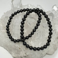 Shungite 6mm 2-Piece Round Bracelet Set - WorldWideMinerals-beads