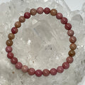 Pink Rhodonite 6mm Round Bracelet - WorldWideMinerals-beads
