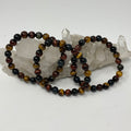 Multi-Color Tiger Eye 8mm 3-Piece Round Bracelet Set - WorldWideMinerals-beads