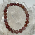 Strawberry Quartz 8mm Round Bracelet - WorldWideMinerals-beads