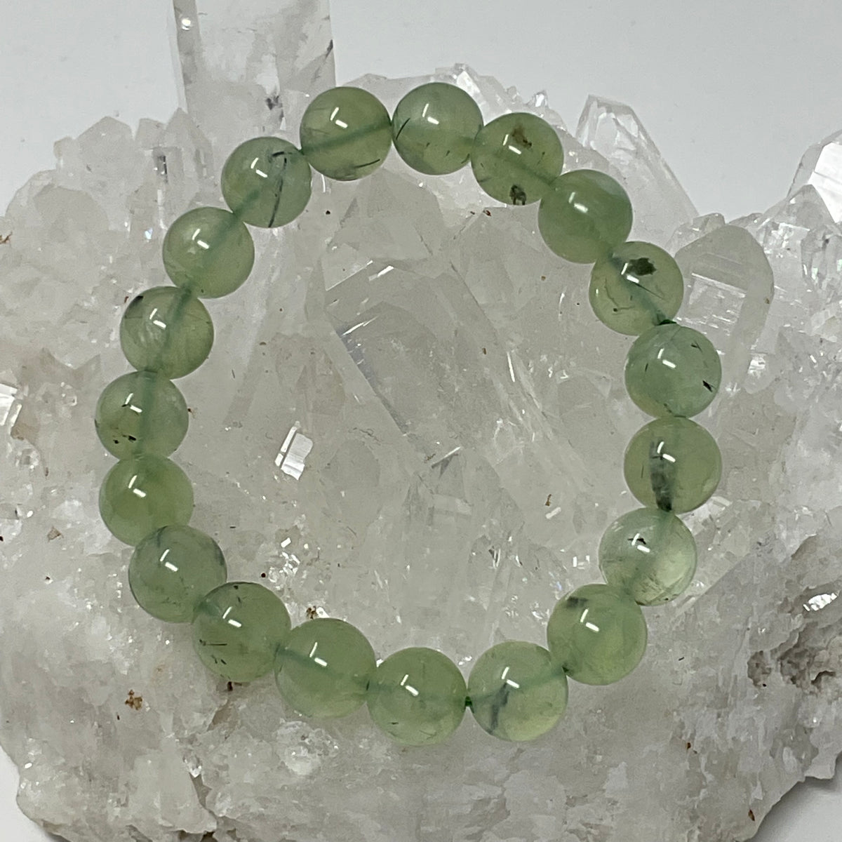 Prehnite 10mm Round Bracelet