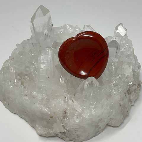 Red Jasper Heart Shaped Worry & Pocket Stone