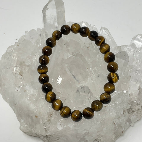 Yellow Tiger Eye 8mm Round Bracelet