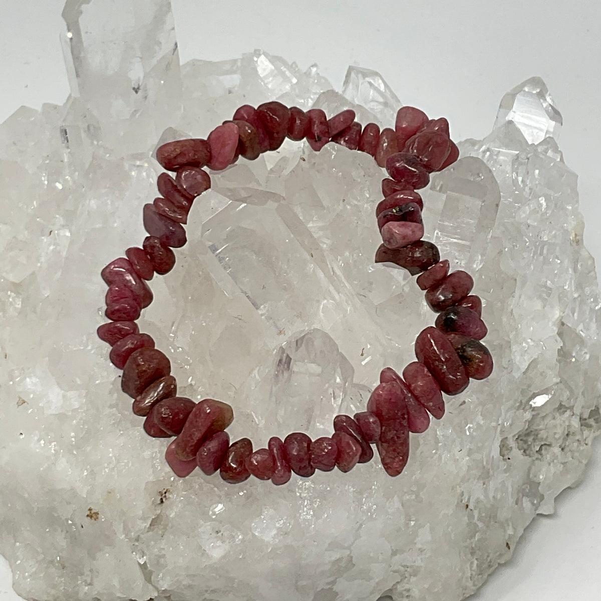 Pink Rhodonite Chip 3-Piece Bracelet Set