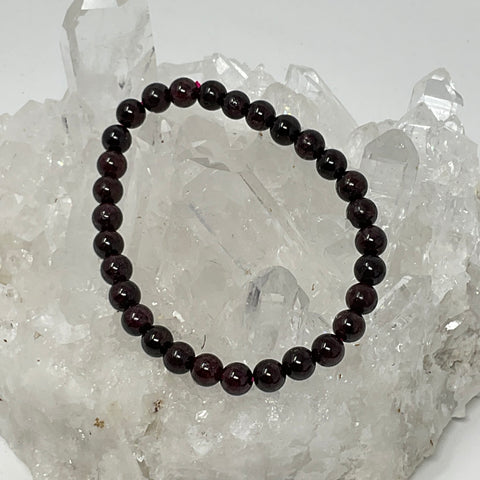 Garnet 5-6mm Round Bracelet