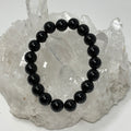 Selenite & Black Tourmaline 10mm 3-Piece Round Bracelet Set - WorldWideMinerals-beads