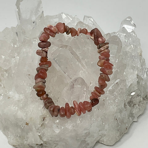 Rhodochrosite Chip Bracelet